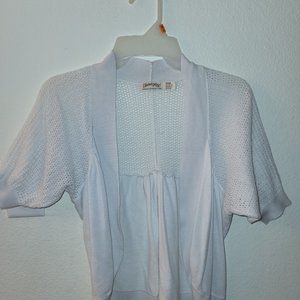 white cardigan faded glory size Small